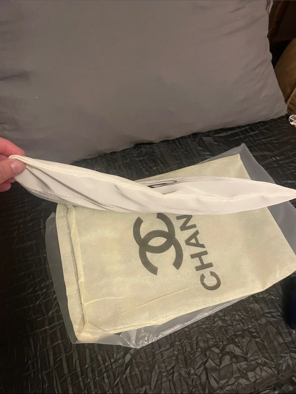 GWP White and Black Logo Zip Pouch